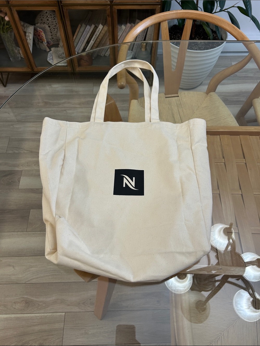 Nespresso Canvas Tote Bag with Black Logo